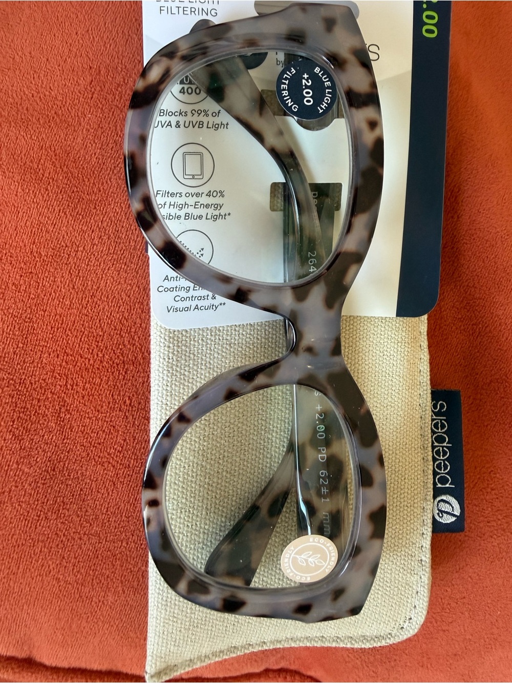 Peepers Blue-Light Blocking Readers - Tortoiseshell +2,00